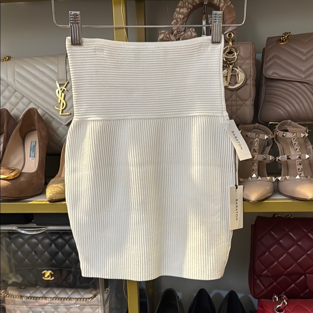 White Babaton (Aritzia) Women’s Bandage Skirt
